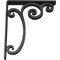 Ekena Millwork Avery Wrought Iron Bracket, (Triple center brace), Powder Coated Black 2"W x 10"D x 12"H BKTM02X10X12TAV - alternate 3